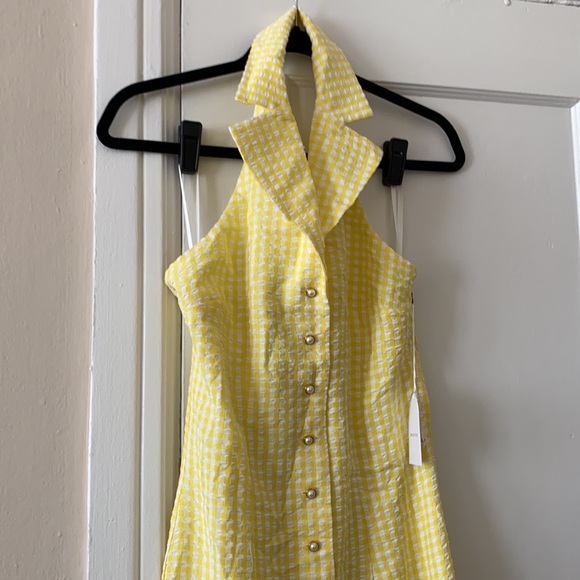 NWT Song of Style Celia yellow gingham maxi dress - Picture 6 of 13